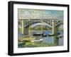 Bridge over the River at Argenteuil, 1874-Claude Monet-Framed Giclee Print