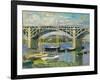 Bridge over the River at Argenteuil, 1874-Claude Monet-Framed Giclee Print