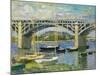 Bridge over the River at Argenteuil, 1874-Claude Monet-Mounted Giclee Print