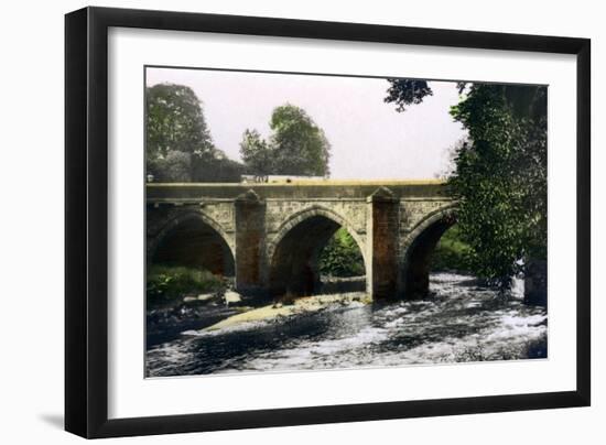 Bridge over the River Derwent, Matlock, Derbyshire, 1926-null-Framed Giclee Print