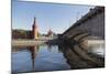 Bridge over the River Moskva with the Kremlin and St. Basil's Cathedral in the Distance-Martin Child-Mounted Photographic Print