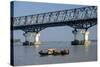 Bridge over the River Salouen (Thanlwin) from View Point, Mawlamyine (Moulmein), Myanmar (Burma)-Nathalie Cuvelier-Stretched Canvas
