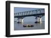 Bridge over the River Salouen (Thanlwin) from View Point, Mawlamyine (Moulmein), Myanmar (Burma)-Nathalie Cuvelier-Framed Photographic Print