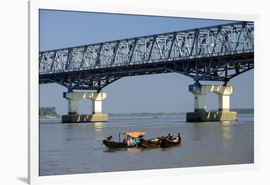 Bridge over the River Salouen (Thanlwin) from View Point, Mawlamyine (Moulmein), Myanmar (Burma)-Nathalie Cuvelier-Framed Photographic Print