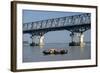 Bridge over the River Salouen (Thanlwin) from View Point, Mawlamyine (Moulmein), Myanmar (Burma)-Nathalie Cuvelier-Framed Photographic Print