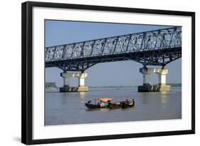 Bridge over the River Salouen (Thanlwin) from View Point, Mawlamyine (Moulmein), Myanmar (Burma)-Nathalie Cuvelier-Framed Photographic Print