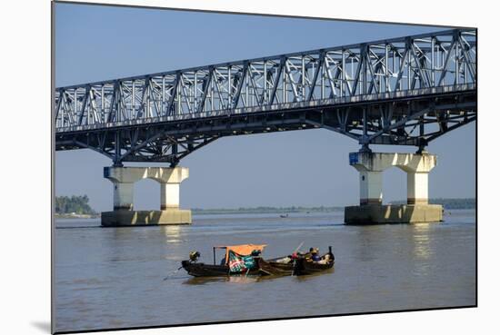 Bridge over the River Salouen (Thanlwin) from View Point, Mawlamyine (Moulmein), Myanmar (Burma)-Nathalie Cuvelier-Mounted Photographic Print