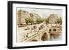 Bridge over the River Seine, Paris, 1870s-null-Framed Giclee Print