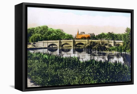 Bridge over the River Thames at Clifton Hampden, 1926-null-Framed Stretched Canvas