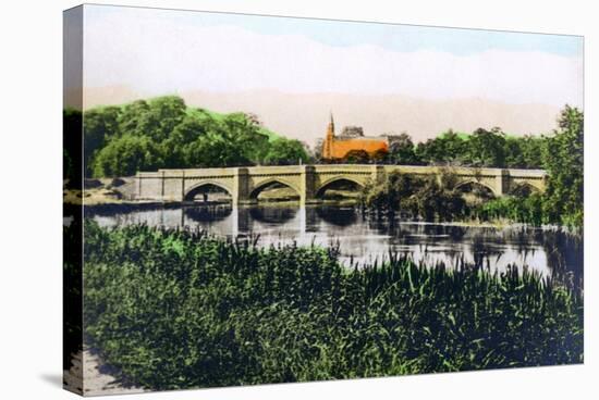 Bridge over the River Thames at Clifton Hampden, 1926-null-Stretched Canvas