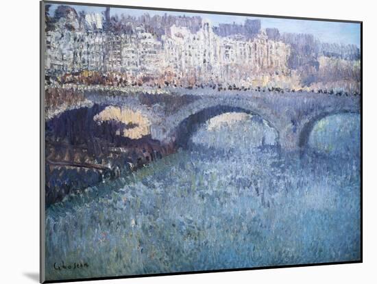 Bridge Over the Seine, Pont De Seine, Paris-Eugène Boudin-Mounted Giclee Print
