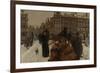 Bridge over the Singel at the Paleisstraat, Amsterdam, C. 1896-George Hendrik Breitner-Framed Art Print