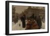 Bridge over the Singel at the Paleisstraat, Amsterdam, C. 1896-George Hendrik Breitner-Framed Art Print