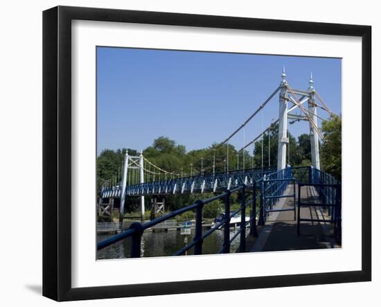 Bridge Over the Thames Near Teddington Lock, Teddington, Near Richmond, Surrey, England, Uk-null-Framed Photographic Print