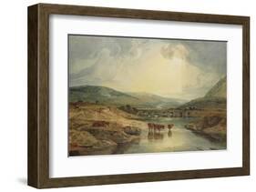 Bridge over the Usk-J M W Turner-Framed Giclee Print