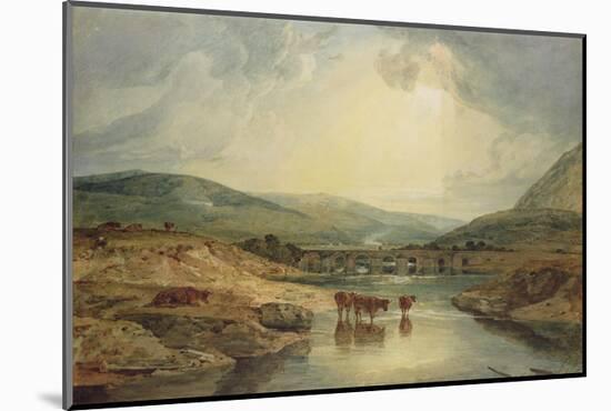 Bridge over the Usk-J M W Turner-Mounted Giclee Print