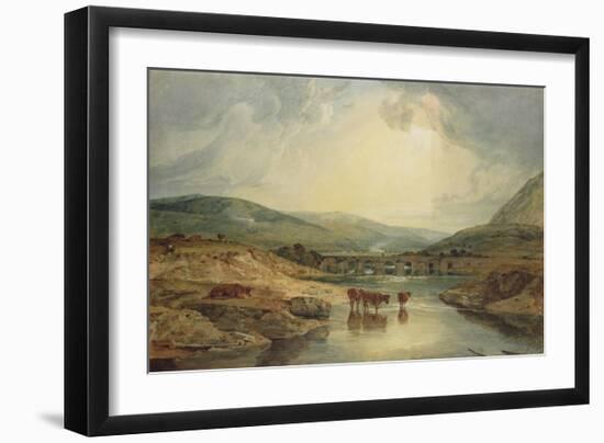 Bridge over the Usk-J M W Turner-Framed Giclee Print