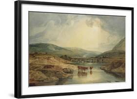 Bridge over the Usk-J M W Turner-Framed Giclee Print