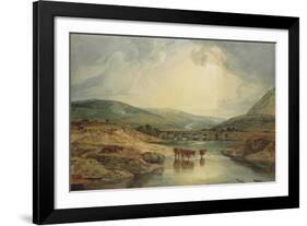 Bridge over the Usk-J M W Turner-Framed Giclee Print