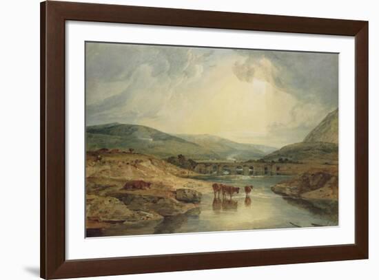 Bridge over the Usk-J M W Turner-Framed Giclee Print