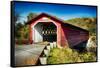 Bridge Over The Waloomsac River-George Oze-Framed Stretched Canvas
