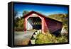 Bridge Over The Waloomsac River-George Oze-Framed Stretched Canvas