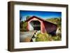 Bridge Over The Waloomsac River-George Oze-Framed Premium Photographic Print