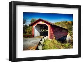 Bridge Over The Waloomsac River-George Oze-Framed Premium Photographic Print