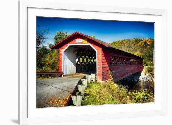 Bridge Over The Waloomsac River-George Oze-Framed Photographic Print