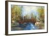 Bridge over the water-Anna Polanski-Framed Art Print