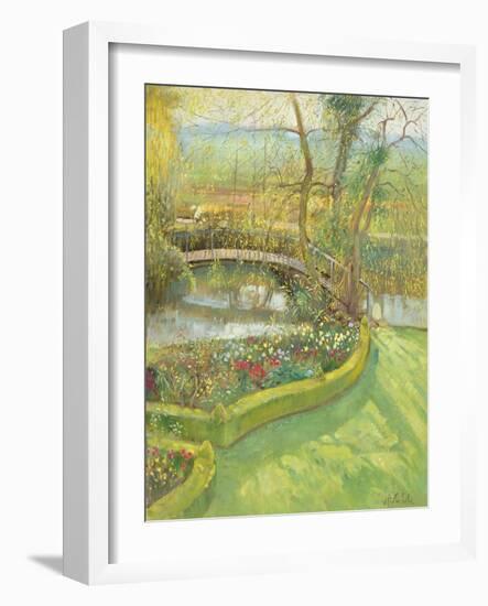 Bridge over the Willow, Bedfield-Timothy Easton-Framed Giclee Print