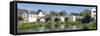 Bridge over Wornitz River, Harburg, Romantic Road, Bavarian Swabia, Bavaria, Germany, Europe-Markus Lange-Framed Stretched Canvas