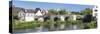 Bridge over Wornitz River, Harburg, Romantic Road, Bavarian Swabia, Bavaria, Germany, Europe-Markus Lange-Stretched Canvas