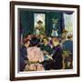 "Bridge Party", November 28, 1953-George Hughes-Framed Giclee Print