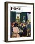 "Bridge Party" Saturday Evening Post Cover, November 28, 1953-George Hughes-Framed Giclee Print