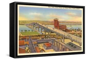 Bridge, Peoria, Illinois-null-Framed Stretched Canvas