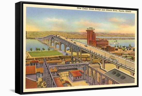 Bridge, Peoria, Illinois-null-Framed Stretched Canvas