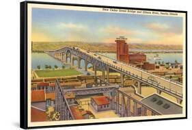 Bridge, Peoria, Illinois-null-Framed Stretched Canvas