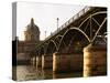 Bridge Pont Des Arts Over the Seine River, Academie Francaise, Paris, France-Per Karlsson-Stretched Canvas