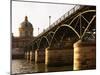 Bridge Pont Des Arts Over the Seine River, Academie Francaise, Paris, France-Per Karlsson-Mounted Photographic Print