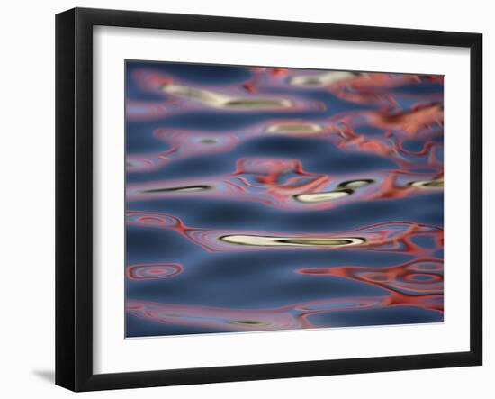 Bridge Reflections Create Abstract Patterns in Water, Socorro, New Mexico, USA-Arthur Morris-Framed Photographic Print