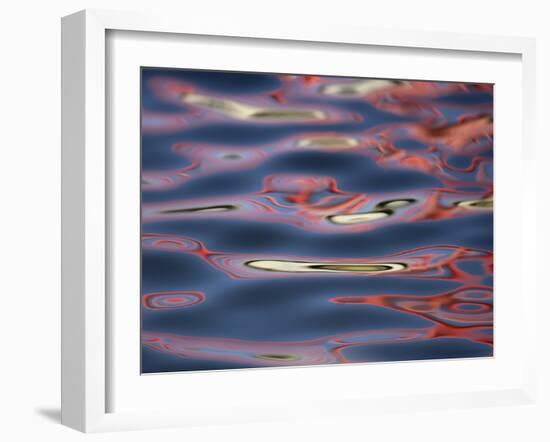 Bridge Reflections Create Abstract Patterns in Water, Socorro, New Mexico, USA-Arthur Morris-Framed Photographic Print