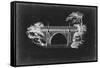 Bridge Schematic I-null-Framed Stretched Canvas