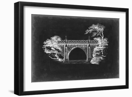 Bridge Schematic I-null-Framed Art Print