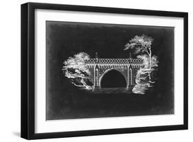 Bridge Schematic I-null-Framed Art Print