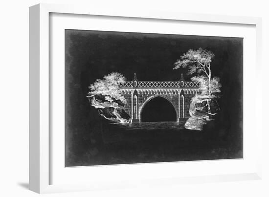 Bridge Schematic I-null-Framed Art Print