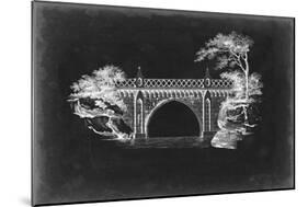 Bridge Schematic I-null-Mounted Art Print