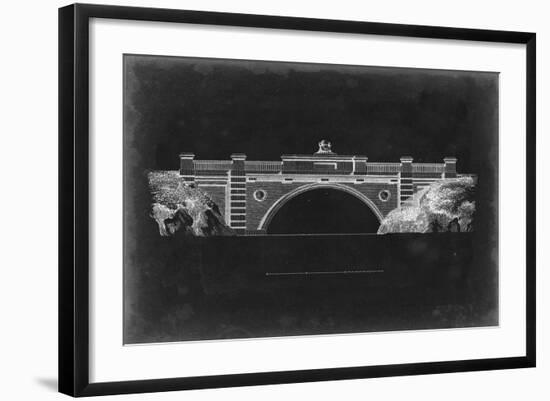 Bridge Schematic II-null-Framed Art Print