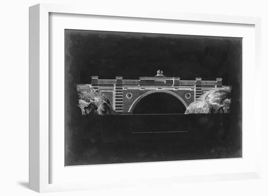 Bridge Schematic II-null-Framed Premium Giclee Print