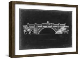 Bridge Schematic II-null-Framed Art Print